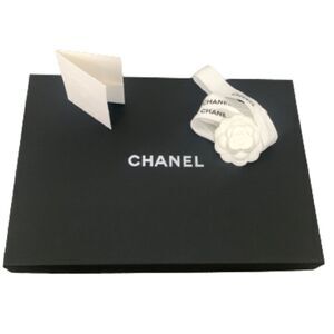 CHANEL Empty Medium Gift Box – 15” x 11” x 2” with Ribbon, Camellia, Tissue